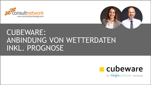 Webinaraufzeichnung Cubeware: Anbindung von Wetterdaten inkl. Prognose